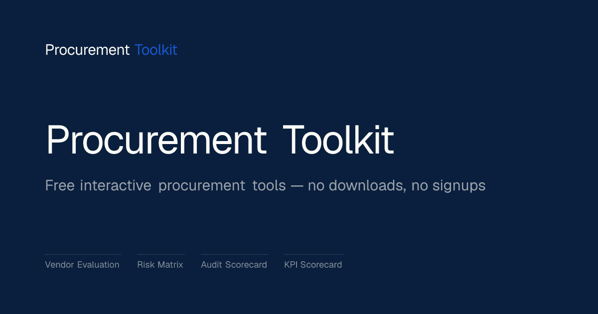 Procurement Toolkit